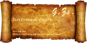 Gutfreund Zsolt névjegykártya